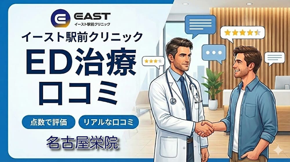 ED治療イースト駅前クリニック名古屋栄院の口コミ&評判!