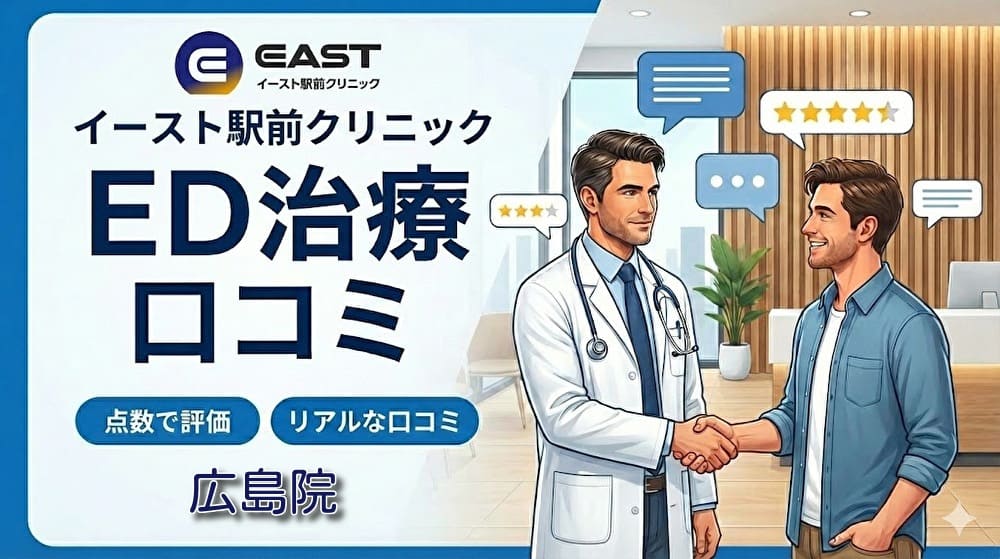 ED治療イースト駅前クリニック広島院の口コミ&評判!