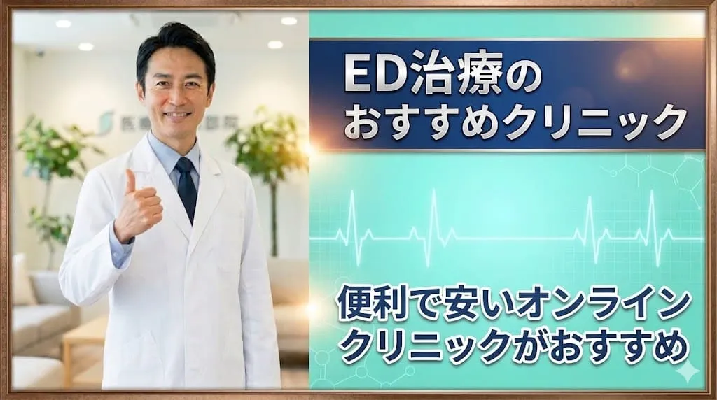 ED治療のおすすめクリニックは便利で安いオンラインクリニック