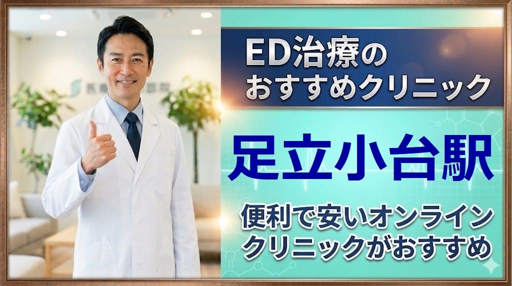 足立小台駅のED治療クリニックおすすめ15選!後悔しない選び方【安い泌尿器科】