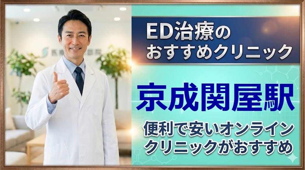 京成関屋駅のED治療クリニックおすすめ15選!後悔しない選び方【安い泌尿器科】