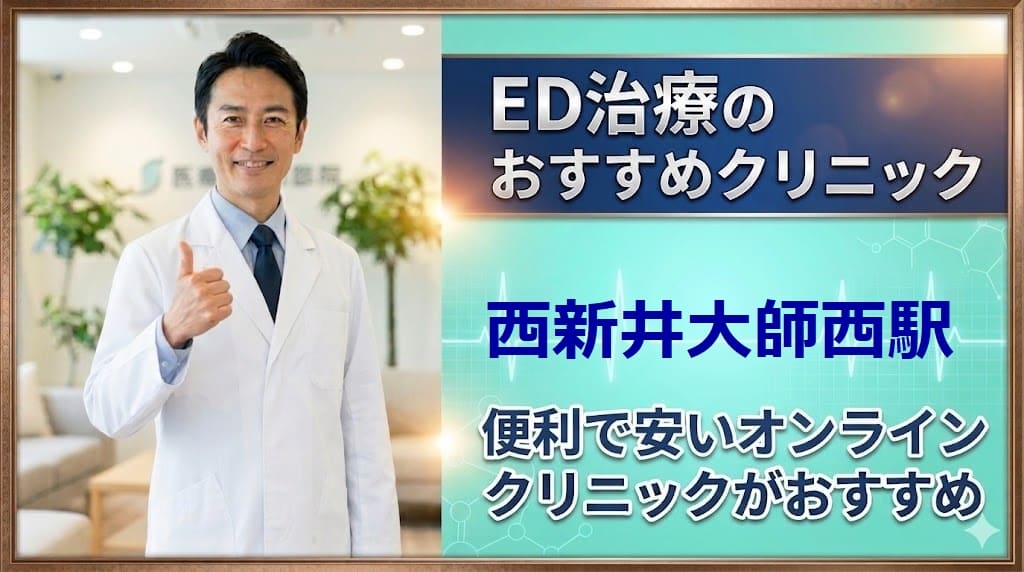 西新井大師西駅のED治療クリニックおすすめ15選！後悔しない選び方【安い泌尿器科】